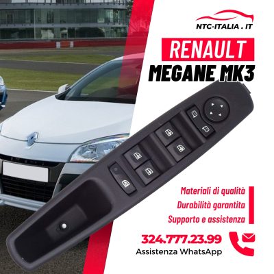 Pulsanti tasti alzacristalli +cornice lato guida Renault Megane III 2008-2016