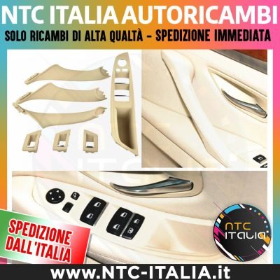 Set Completo Maniglie Interni 7 Pezzi Beige per BMW 5 serie F10 F11 520 525