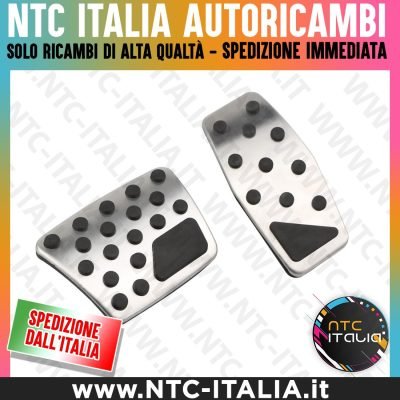 Set Copri Pedali per Fiat 500X 2015-2020 Alluminio e inox Cambio Automatico