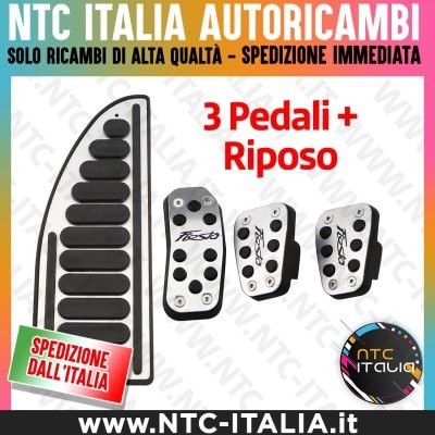 Set 4 Copri Pedali Ford New Fiesta MK7 2008-2013 cambio Manuale *Sport Look*