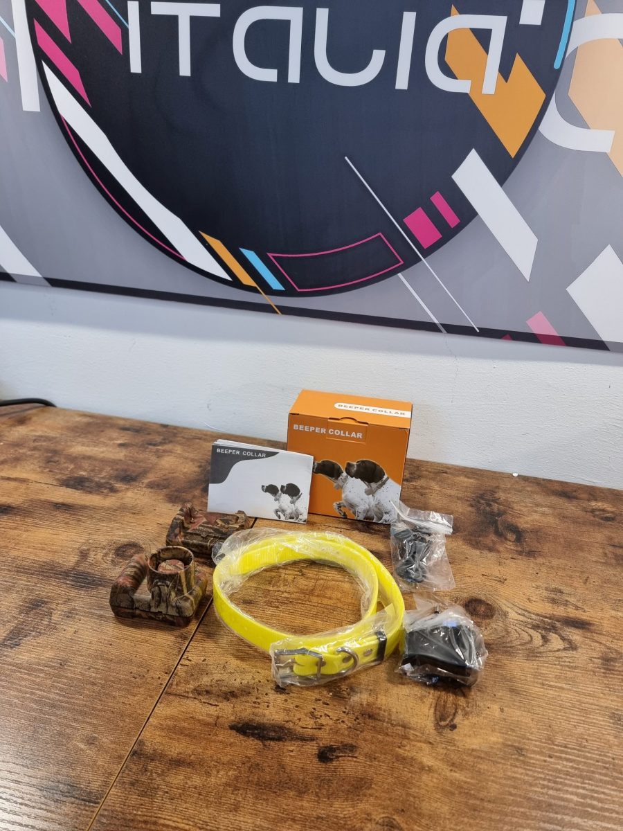 Collare Beeper da Caccia Addestramento Cane Mimetico + Caricatore + USB
