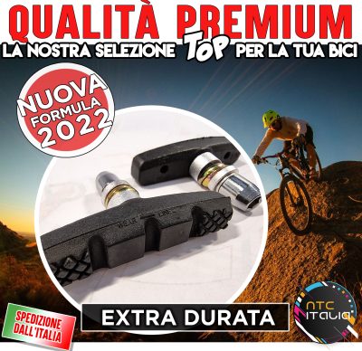 Coppia Pattini Freno con dado Extra Durata Tacchetti V per Bici MTB Bike