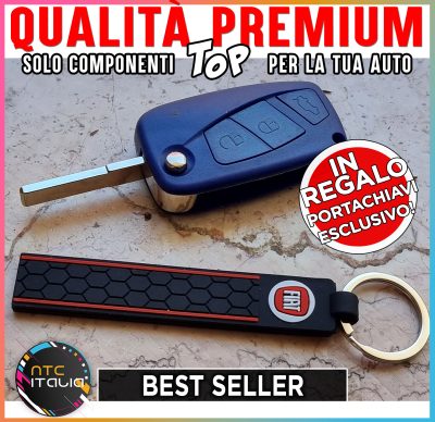 Guscio Chiave 3 tasti +Lama+Portachiavi per Fiat Ducata Panda Doblo’ 600