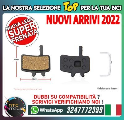 Coppia Pastiglie Freno E-Bike Bici Elettrica SRAM Avid BB7 Juicy 3 5 7 Ultimate
