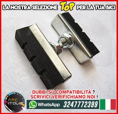 Coppia Pattini Gomma Zinco Bicletta City Corsa Olanda Graziella BMX Vintage d’Epoca