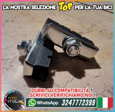 Coppia Pattini Tacchetti Gomma Zinco Bicicletta City Olanda,Graziella,BMX,Erica universali