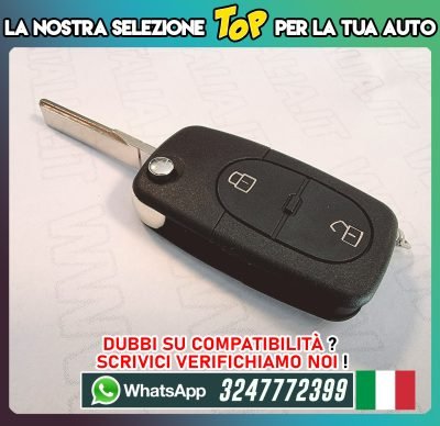 Cover Guscio Ricambio Chiave 2 Tasti Audi A1 A2 A3 A4 A5 A6 per VW Golf Passat