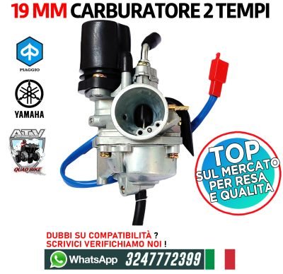 Carburatore Aria 19mm 50 70 90 cc ZIP Yamaha JOG50 2T Pronta Consegna 24/48h