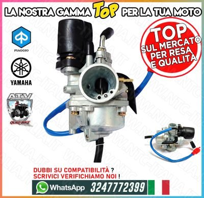 Carburatore Aria 19 mm Piaggio 50 70 90 cc ZIP Yamaha JOG50 2T / SPED.24/48