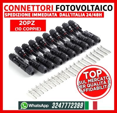 20pz 10coppie Connettore 30A Maschio Femmina Pannelli Solari Fotovoltaici