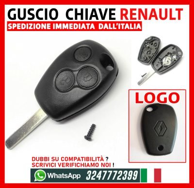 Guscio Chiave 3 Tasti Lama VA6 per Renault Clio Modus Twingo Kangoo Dacia