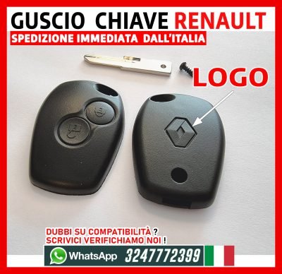Guscio Chiave 2 tasti con Lama VAC-102 per Renault Clio Modus Twingo Kango