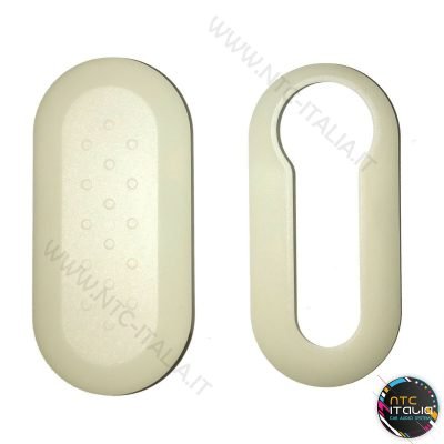 Cover Chiave Guscio per Fiat 500 Punto EVO Panda Bravo Bianco Panna 3 Tasti