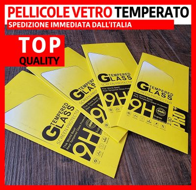 4x Pellicole Vetro Temperato per Iphone 11 12 13 Mini Pro Max Protezione Totale (Copia)