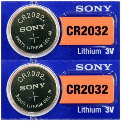2x Sony CR2032 3V Pila Batteria Tonda Bottone Litio 2032CR BR DL ECR KCR LM