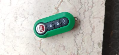 Guscio Chiave Fiat 500 500L Panda Punto Bravo Stilo Green + Logo