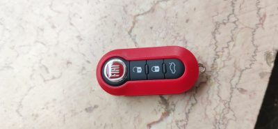 Guscio Chiave Fiat 500 500L Panda Punto Bravo Stilo Rosso tb + Logo