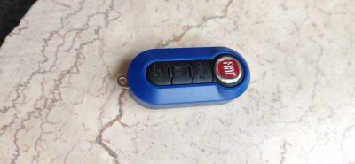 Guscio Chiave Fiat 500 500L Panda Punto Bravo Stilo Blu + Logo