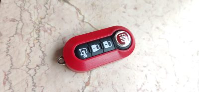 Guscio Chiave Fiat 500 500L Panda Punto Bravo Stilo Black Red WB+ Logo