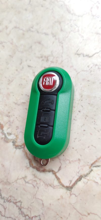 Guscio Chiave Fiat 500 500L Panda Punto Bravo Stilo Green Tn + Logo