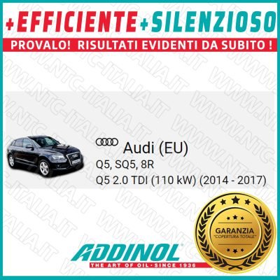 Olio Tagliando Specifico Audi (EU) Q5, SQ5, 8R Q5 2.0 TDI (110 kW) (2014 – 2017) Addinol