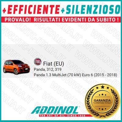 Olio Tagliando Specifico Fiat (EU) Panda, 312, 319 Panda 1.3 MultiJet (70 kW) Euro 6 (2015 – 2018) Addinol