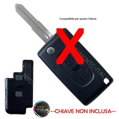 Ricambio Guscio Chiave Peugeot 4007, ET 4008, Citroen, c-crosser, C4, Aircross, MIT-11R