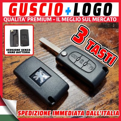 Guscio Chiave 3 Tasti+Lama VA6 Peugeot 107 207 307 308 407 Citroen C2 C3 C4 C5 C6