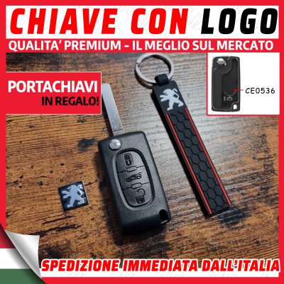 Guscio Chiave 3 Tasti +vano batteria Peugeot 207 307 308 407 Citroen C2 C3 C4 C5 C6
