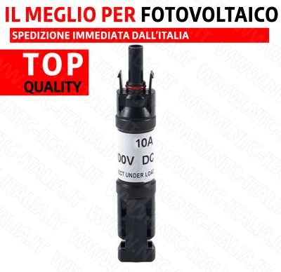Connettore Diodo 10A Fusibile per pannelli Fotovoltaici Bypass Alta Qualita’