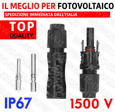 4pz 2 Coppie maschio+femmina mod. EVO2 alto voltaggio 1500V Pannelli fotovoltaici