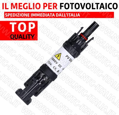 Connettore Diodo 30A Fusibile IP67 per pannelli Fotovoltaici Bypass Alta Qualita’