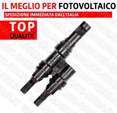 Sdoppiatore a T Connettore diramazione doppia per cavi solari fotovoltaici doppio