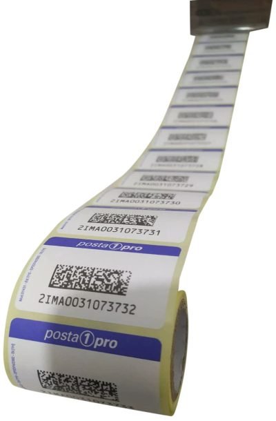 100 Etichetta Adesivo Spedizione Posta 1 Pro POSTA1 Omologato Poste Italiane QR Code Bobina Rotolo Ufficiale Spedire