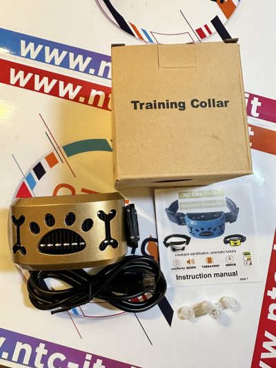 Collare Antiabbaio Addestramento Cani Vibrazione Scossa IP67 Regolabile
