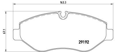 4 pezzi Pastiglie Freno Anteriore Mercedes Sprinter Viano Vito