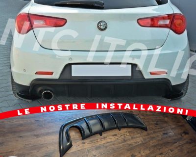 Alfa Giulietta Dam Scarico Singolo Opaco Diffusore *Sport Look* ABS Spoiler