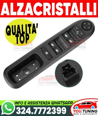 ➡️Pulsantiera Alzacristalli Anteriore Sinistro Peugeot 407 6554.ER 96468704XT