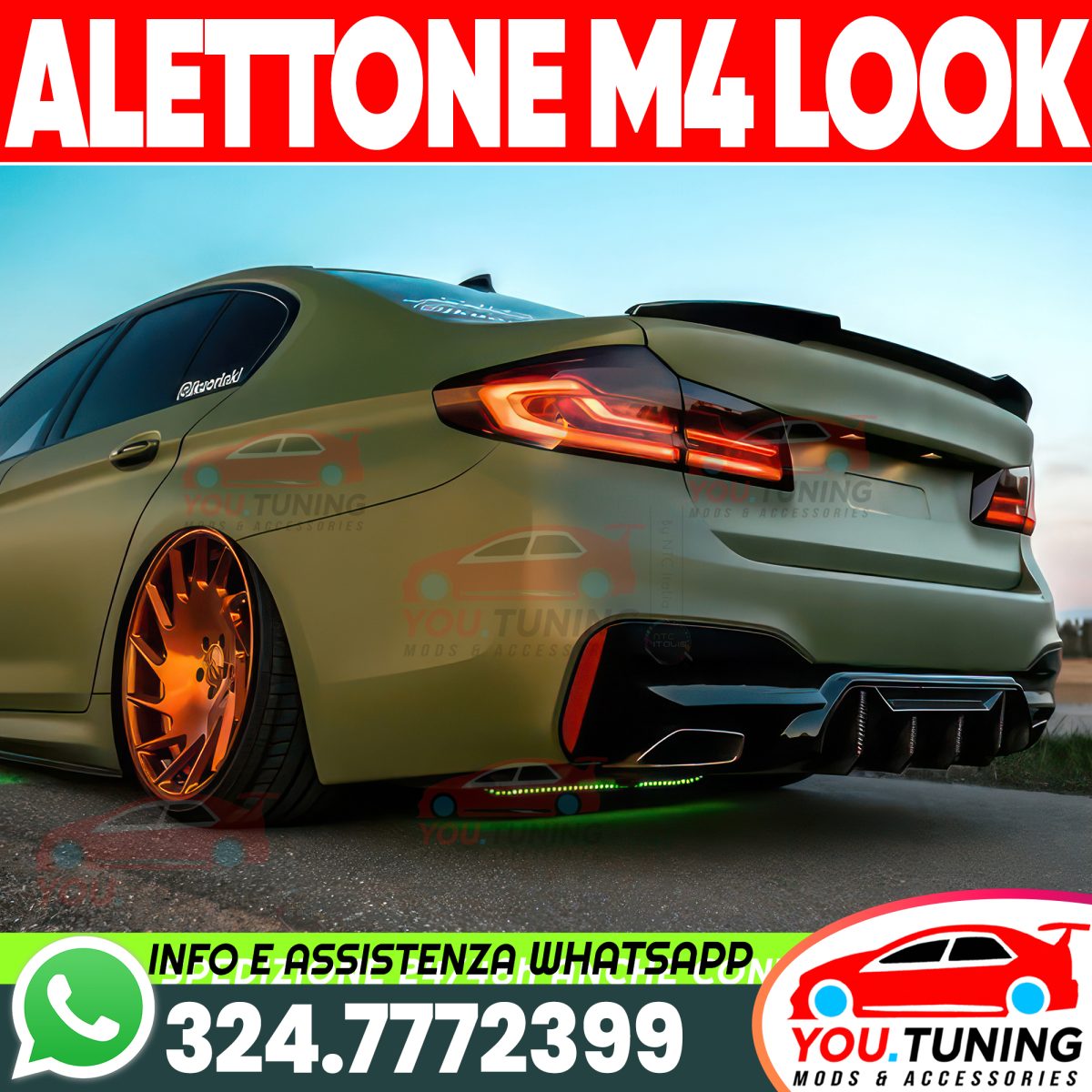 Alettone Spoiler Posteriore BMW Serie 5 G30 E90 Look *M4*