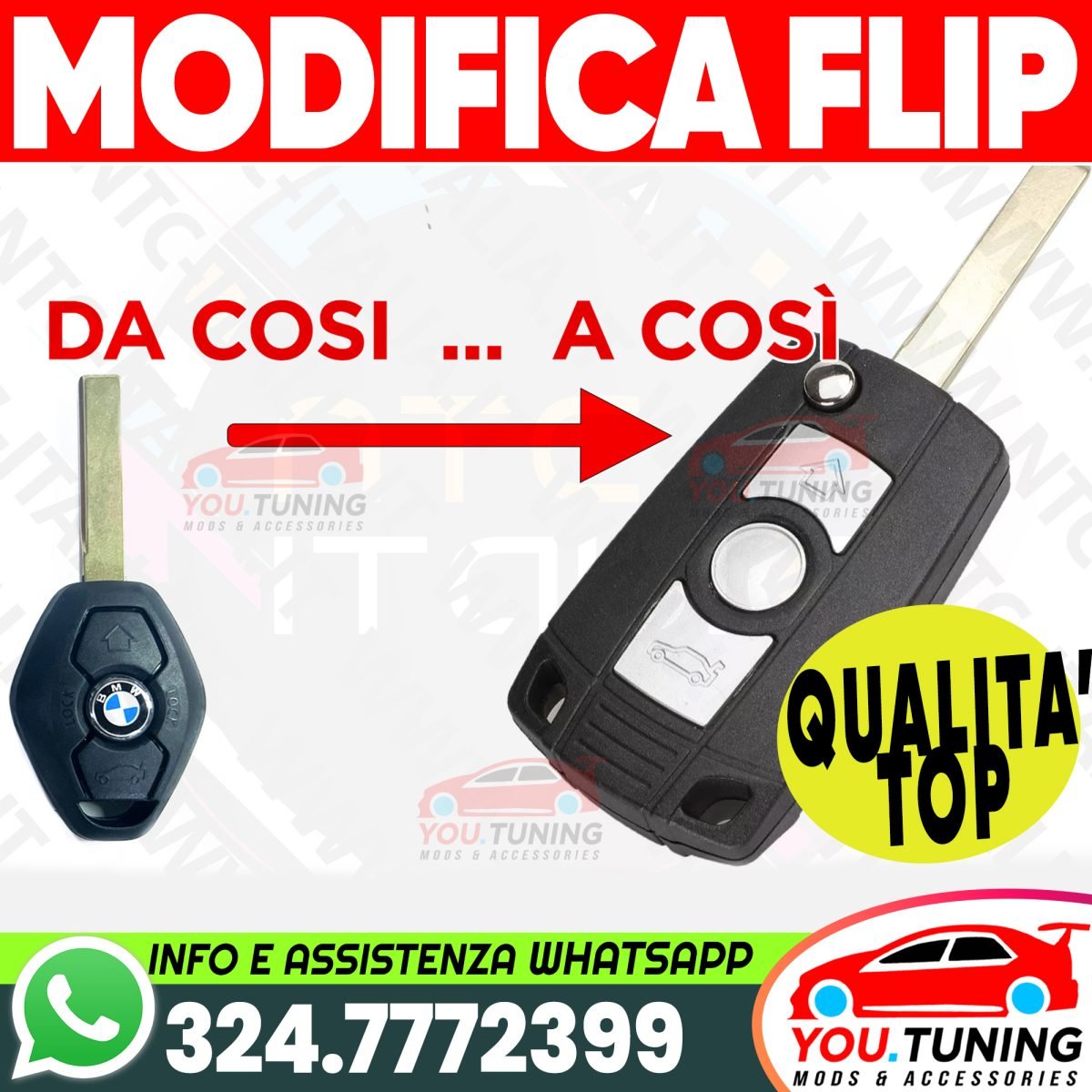 🤩Chiave Flip Guscio Modifica Telecomando BMW Serie 3 5 7 X1 X3 X5 E46 320