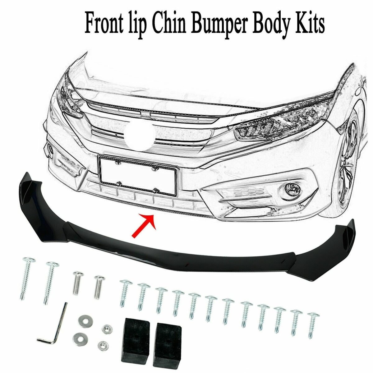 Spoiler Frontale Lama Sotto Paraurti per VW Golf 5 / 6 / 7 / 7.5 / 8