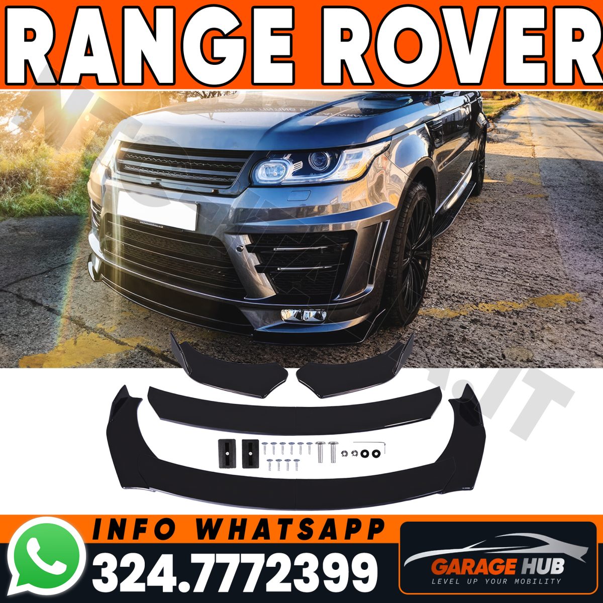 Spoiler Frontale Lama Sotto Paraurti per Range Rover Sport 2014-2019