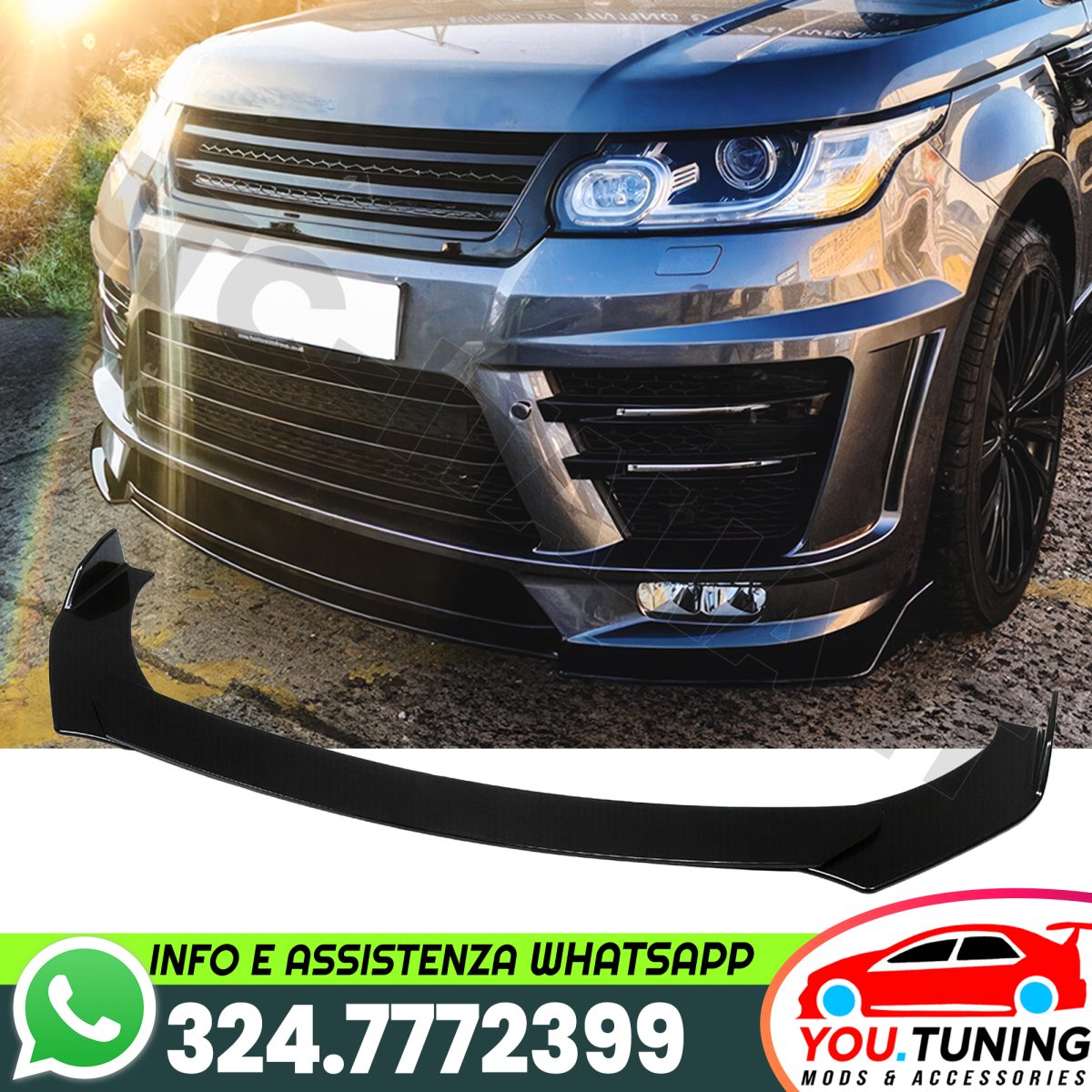 Spoiler Frontale Lama Sotto Paraurti per Range Rover Sport 2014-2019
