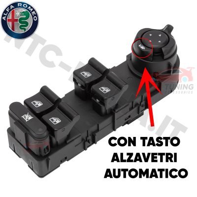 Pulsantiera con tasto Alzavetri automatico Alfa Romeo Giulietta 2010-2020 940