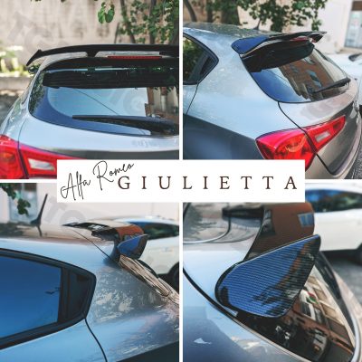 Alettone Posteriore Tetto Alfa Romeo Giulietta / Mito Carbon Look in Vetroresina