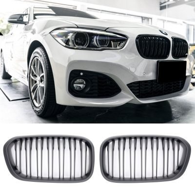 A BMW Serie 1 F20 F21 da 15 Griglia Anteriore Doppio Ponte Nero Opaco