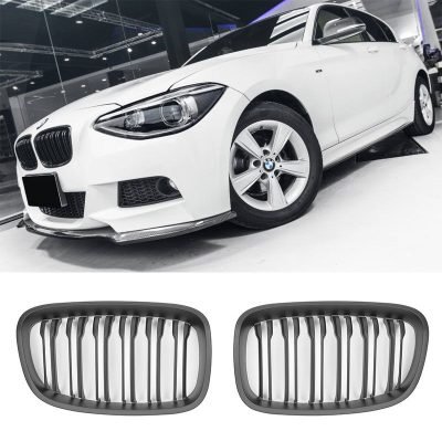 Per BMW Serie 1 F20 F21 Fino A 15 Griglia Radiatore Doppio Ponte Nero Opaco