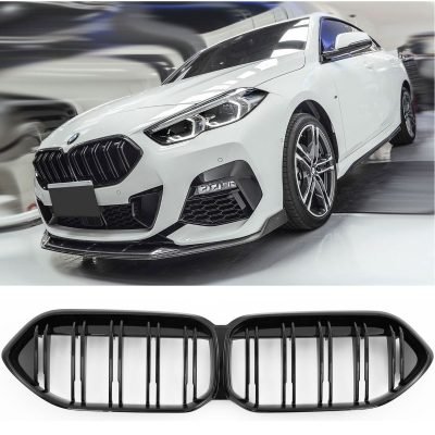 Per BMW Serie 2 F44 Gran Coupe Griglia del Radiatore Doppia Staffa Nero Lucido