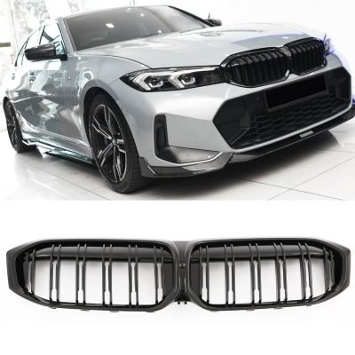 Per BMW Serie 3 G20 G21 LCI Griglia Doppia Barra Nero Lucido