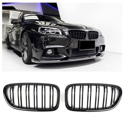 Per BMW Serie 5 F10 F11 Griglia del Radiatore Doppia Staffa Nero Lucido